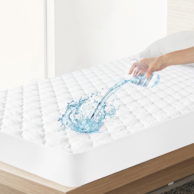 Twin Extra Long Mattress Pad Waterproof Protector, Twin XL Mattress Protector - Image 5