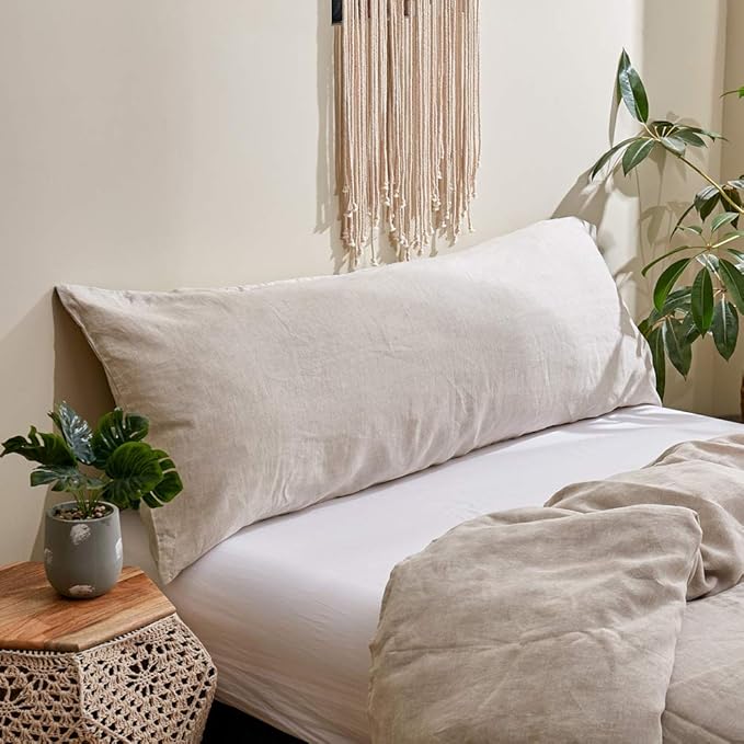 Simple&Opulence Body Pillow Cover 20" x 54", 100% Pure Linen, Ultra Soft and - Image 7