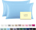 Silk Pillow Cases 2 Pack, Soft Breathable and Sliky Standard Size Pillow Cases by Suatien