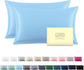 Silk Pillow Cases 2 Pack, Soft Breathable and Sliky Queen Size Pillow Cases Set by Suatien