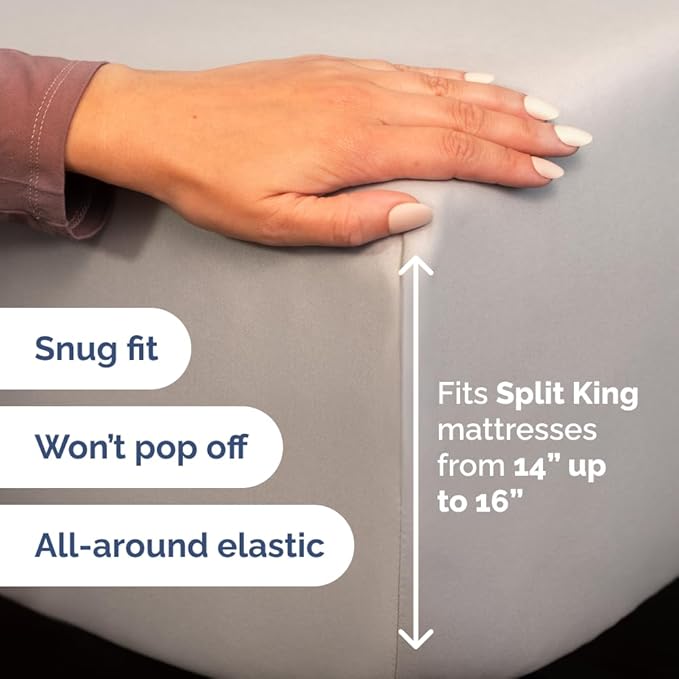 Flex Top Split Head King 4 Piece Sheet Set - Image 4