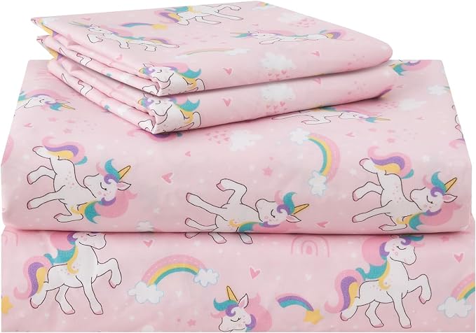 lasoftan Kids Sheet Set Twin Size 3 Pcs, Girls Sheet Set by Unknown