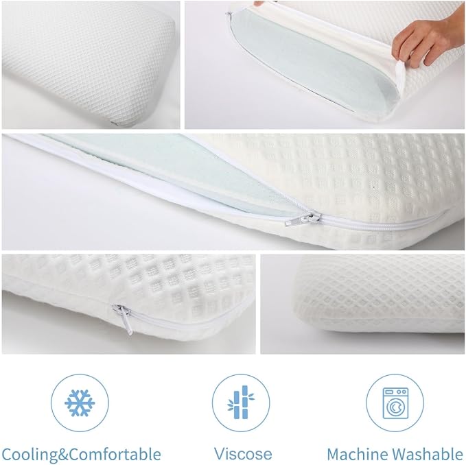 DLIGHT BD Slim 2.7" Stomach Sleeping Memory Foam Pillow-Thin, Soft Yet - Image 8