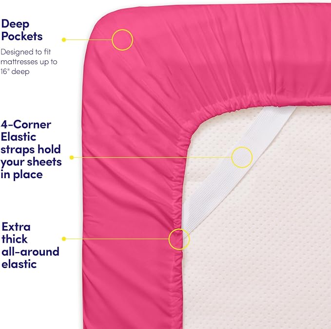 Twin Size Sheet Set with Built-in Sheet Straps - Image 5