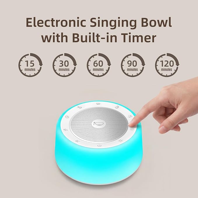 Kipcush Automatic Tibetan Singing Bowl Sound Machine – 11 Healing Tones - Image 3