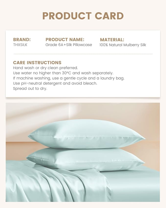 THXSILK 100% Mulberry Silk Pillowcase - Image 8