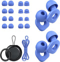 2 Pairs of Earplugs for Sleeping, Reusable Hearing Protection Ear Plugs by LOETRUY