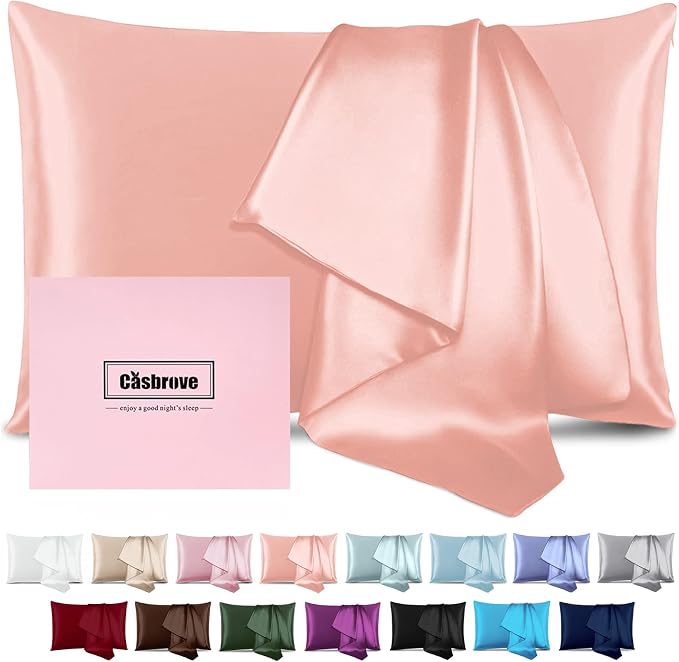 Silk Pillowcase for Hair and Skin Mulberry Silk Pillowcase Soft Breathable by Casbrove