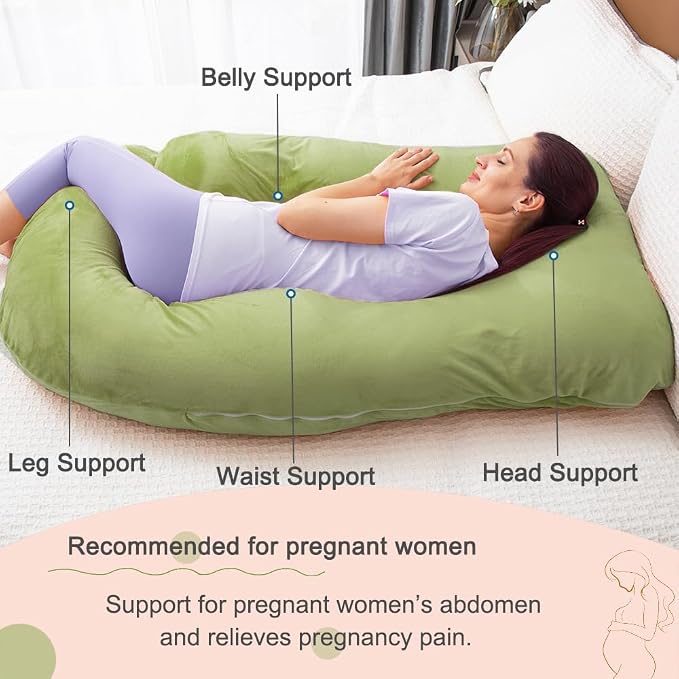 60 Inch Pregnancy Pillow for Sleeping, Extra Large U Shaped Body Pillow - Image 6