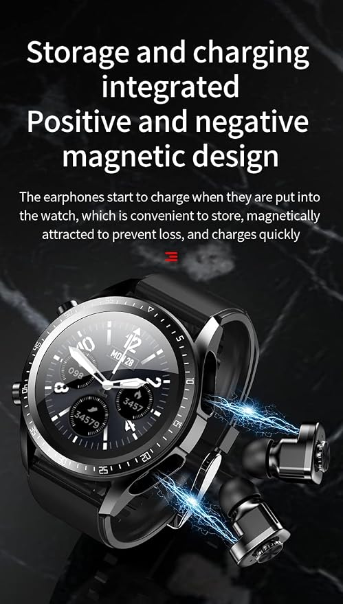 Smart Watch with Earbuds, 2 in 1 Bluetooth Smartwatch - Image 4