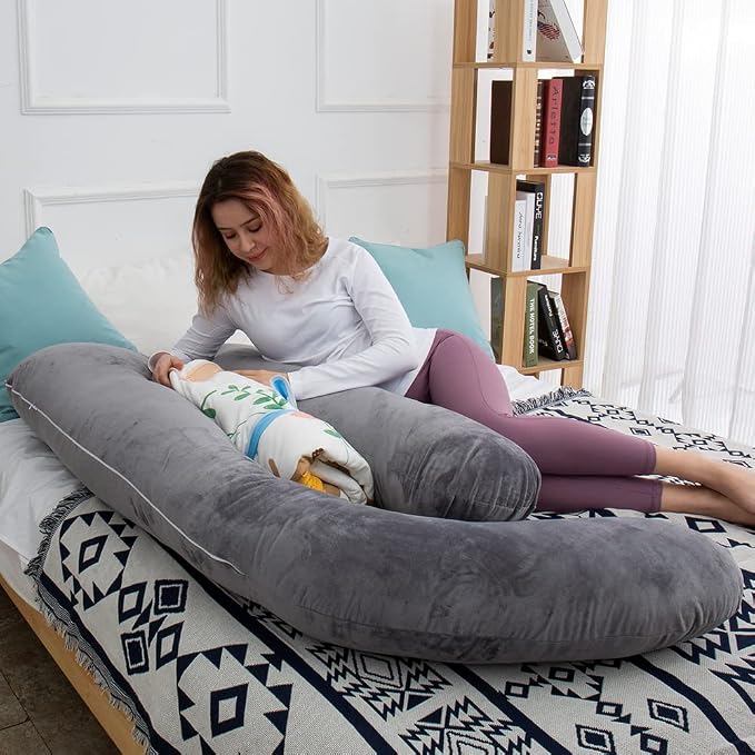 60 Inch Pregnancy Pillow for Sleeping, Extra Large U Shaped Body Pillow - Image 6