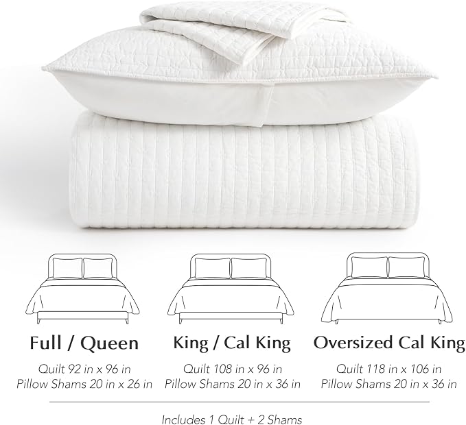 EVERGRACEHOME Cross Stitch Pre-Washed Cotton Quilt Bedding Set King Size - Image 6