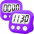 2 Pack Digital Kitchen Timer for Cooking Big Digits Loud Alarm Magnetic Backing by AOUCE