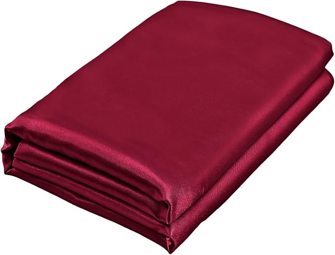 Homiest Burgundy Satin Flat Sheet by Homiest