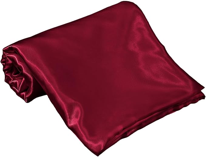Homiest Burgundy Satin King Flat Sheet - Image 2