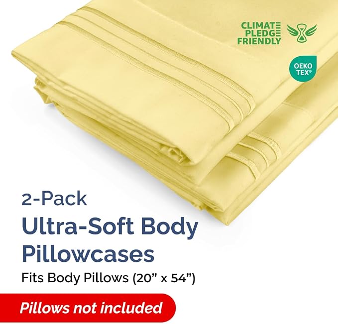 Body Pillowcases Set of 2-20x54 Long Body Pillow Case - Image 2