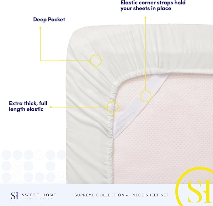 Twin Sheets - Breathable Luxury Sheets - 1800 Supreme Collection Extra Soft - Image 5