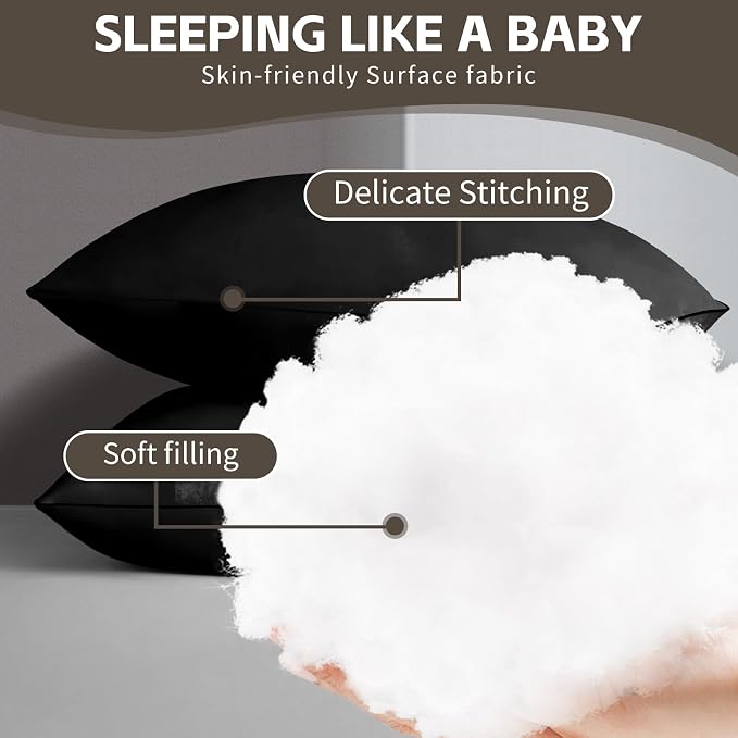 HIMOON Bed Pillows for Sleeping 4 Pack, Standard Size Cooling Pillows Set of 4 - Image 4