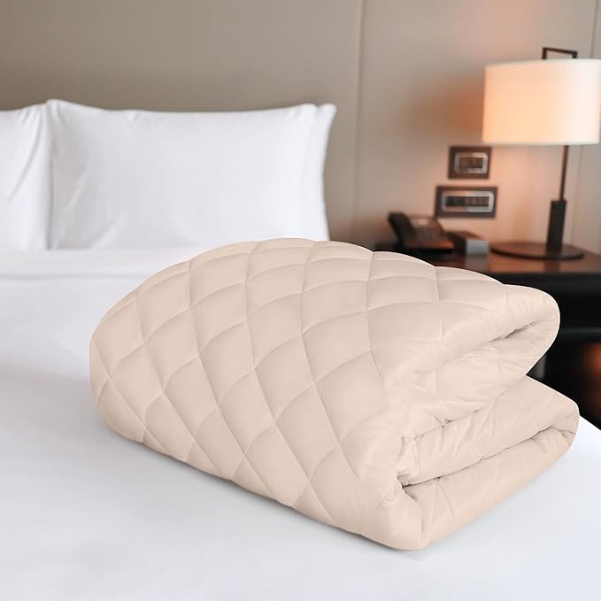 Utopia Bedding Quilted Fitted Mattress Pad, King Size, Elastic Fitted Mattress - Image 5