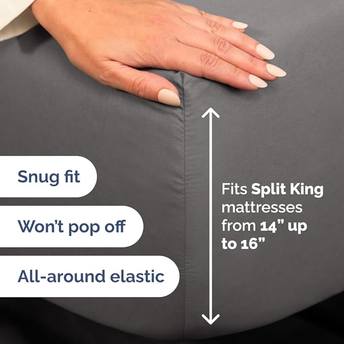 Flex Top Split Head King 4 Piece Sheet Set - Image 4