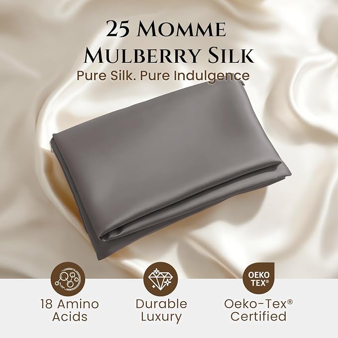 THXSILK 100% Silk Pillowcase for Hair and Skin Luxury 25 Momme Mulberry Silk - Image 6