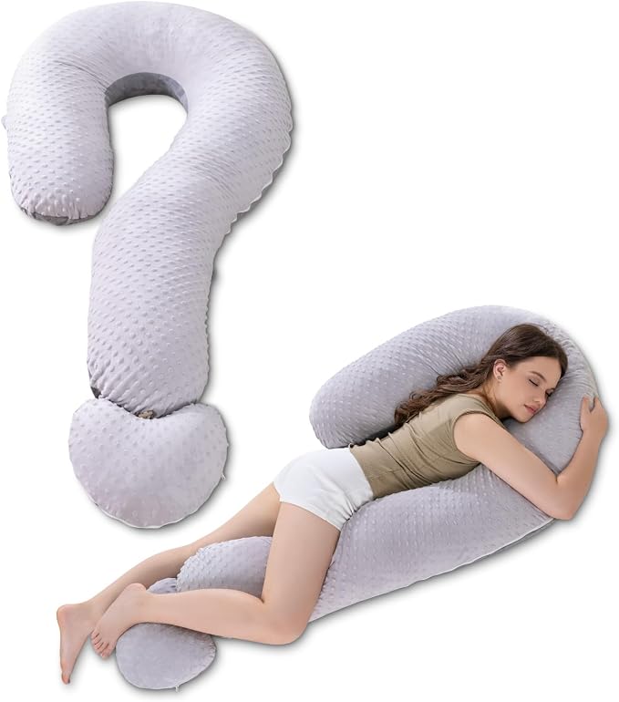 Meiz Question Mark Body Pillow for Adults & Couples, Dual-Sided Velvet Long by Meiz