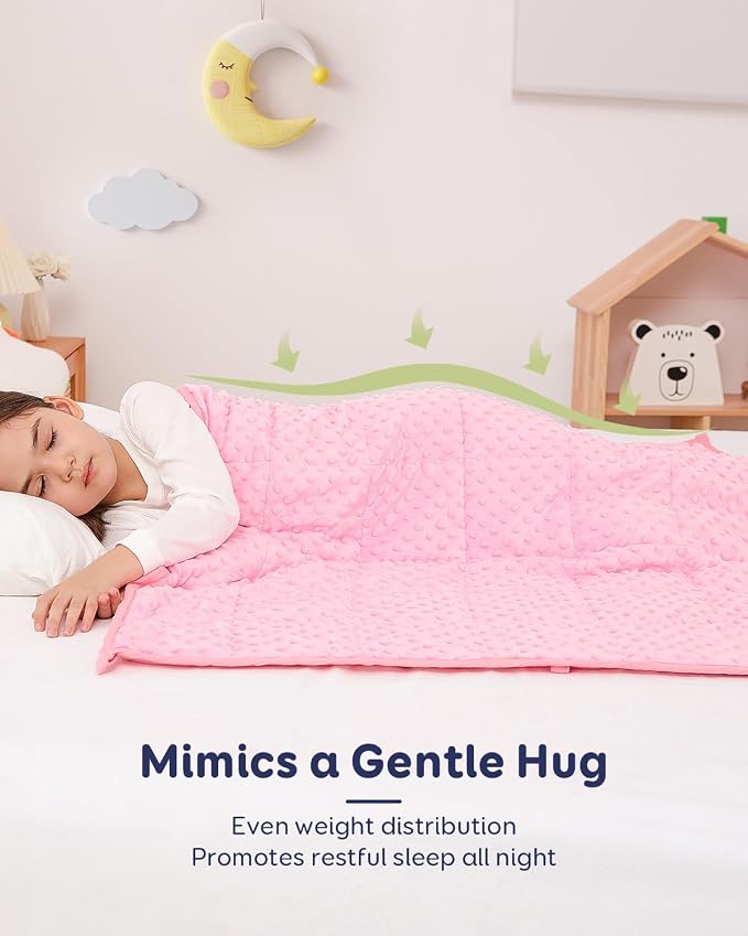 Kivik Weighted Blanket 5 lbs, Small Minky Dotted Blankets, Soft Heavy Blanket - Image 2
