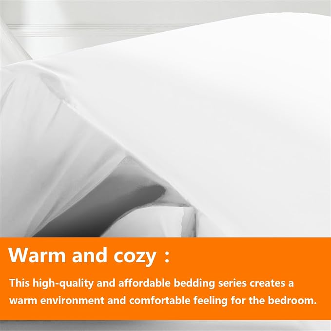 TAIMIT White King Size Comforter Set - Image 2