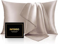 INFIIXSO Silk Pillow Cases 2 Pack Standard Size, Ultra Smooth & Soft Mulberry by INFIIXSO