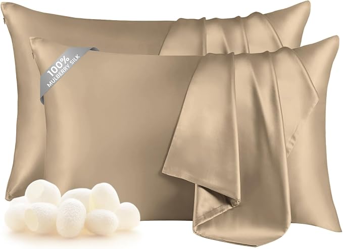 THXSILK Set of 2 100% Mulberry Silk Pillowcase by THXSILK