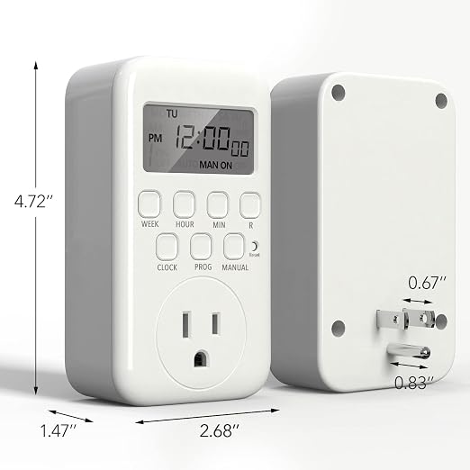 BN-LINK Indoor Digital Timer Outlet, Single Outlet 7 Day Programmable Light - Image 6