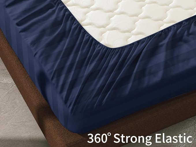 100% Egyptian Cotton Fitted Sheet CK Size, 600 Thread Count, Single Fitted - Image 6