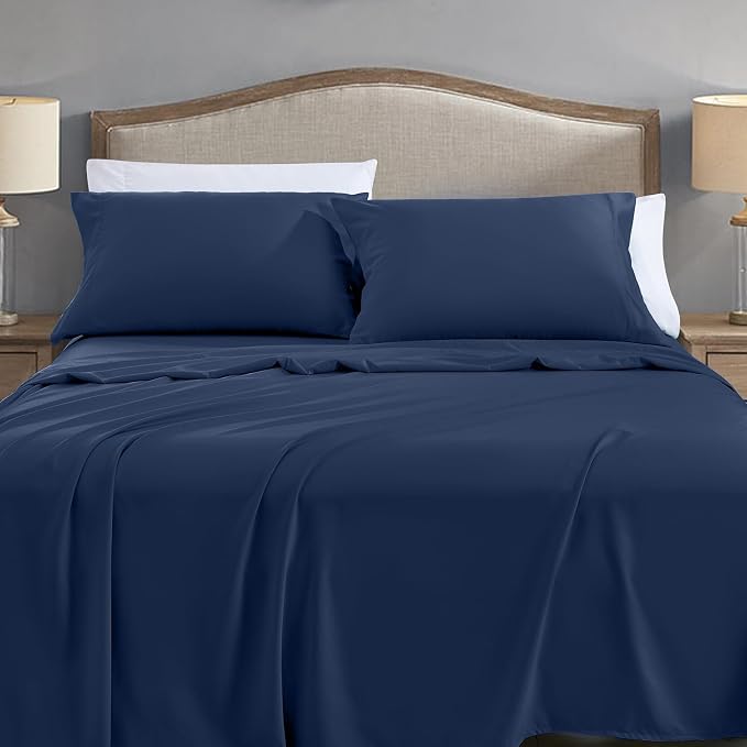 FreshCulture Queen Flat Sheets Only, Soft Microfiber Bedding Sheets - Image 2