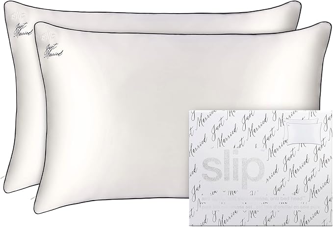 slip The Original Just Married Pillowcase Set | 100% Pure Mulberry Silk | Soft - Image 2