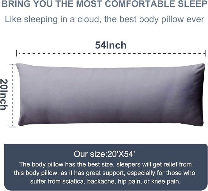 DOWNCOOL Large Body Pillow Insert- Breathable Full Body Pillow - Image 6