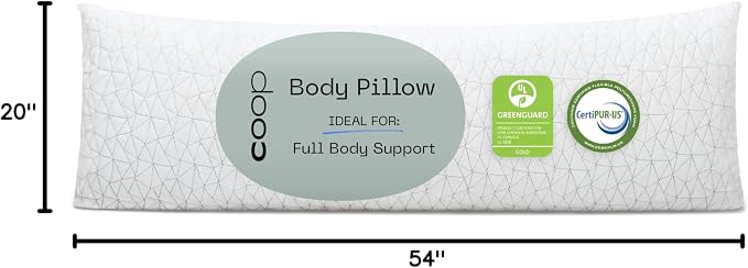 Coop Home Goods Original Adjustable Body Pillow, 20x54 Long Pillow - Image 9