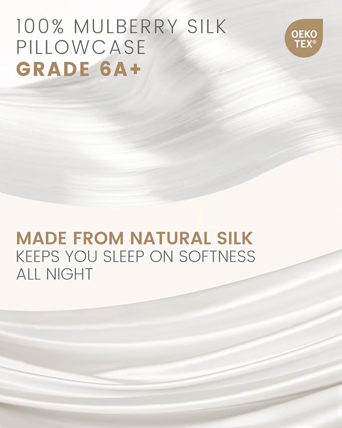 THXSILK Set of 2 100% Pure Mulberry Silk Pillowcase - Image 2