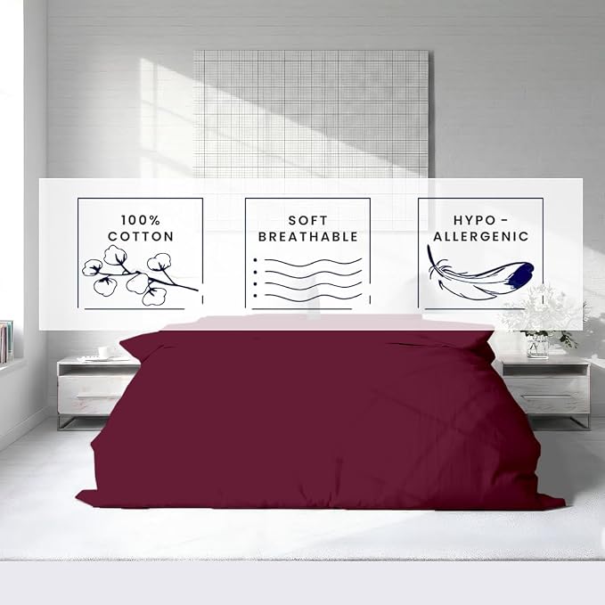 Kotton Culture 1 Pc Duvet Cover Queen Size/Full Size-100% Egyptian Cotton 600 - Image 5