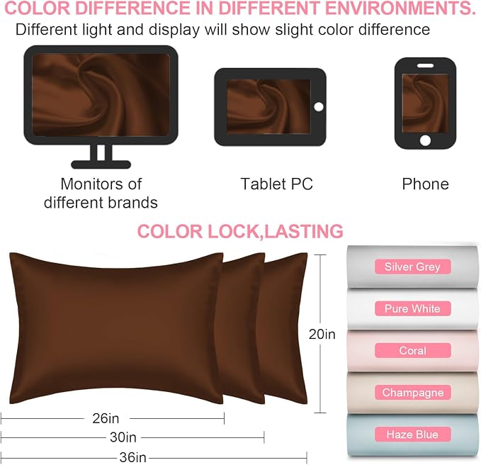 Silk Pillow Cases 2 Pack King Size - Image 7