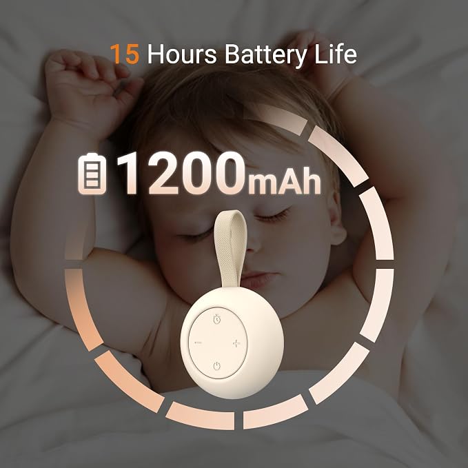 Portable Baby Sound Machine 15 Hours Battery Life, Clips on Baby Stroller - Image 3