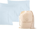 1000 TC Light Blue King Pillowcases Set of 4 100% Egyptian Cotton Pillow Cases by GoodSleepBedding