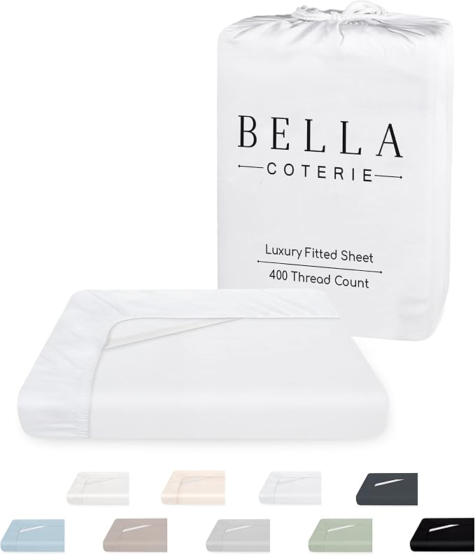 Bella Coterie Luxury Bamboo Viscose Cal King Size Fitted Sheet Only | 100% by BC