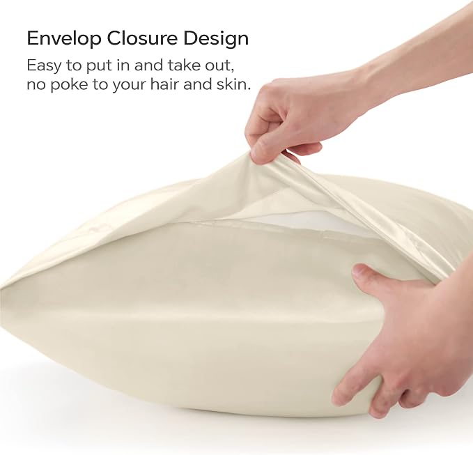 BEDELITE Satin Body Pillow Cover, Super Soft and Cooling Body Pillow Pillowcase - Image 4