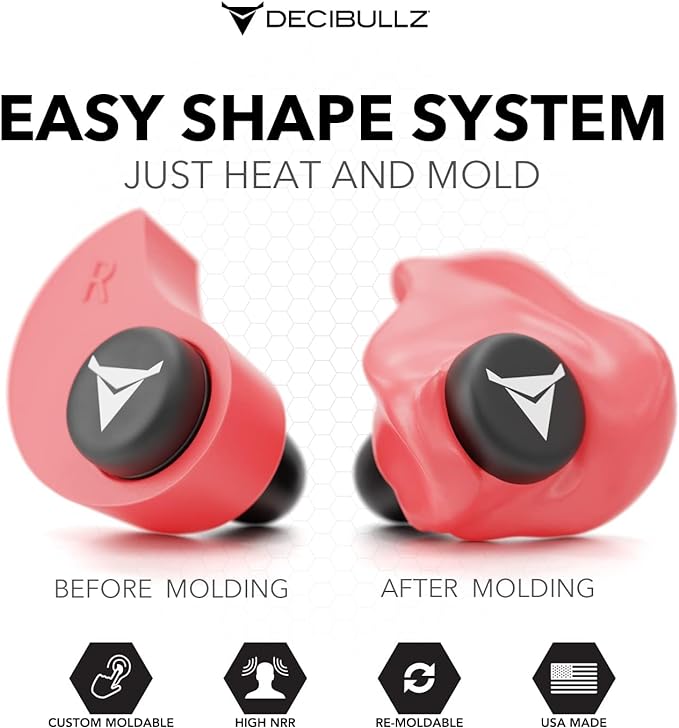 Decibullz - Custom Molded Earplugs, 31dB Highest NRR, Comfortable Hearing - Image 2