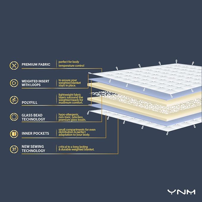 YnM Cooling Weighted Blanket — 100% Cooling Oeko-Tex Certified Material - Image 7