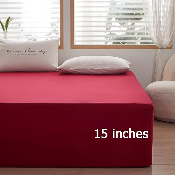 Bedding Queen Size Fitted Sheet Only- Bottom Matress Fitted Sheet-Fits 15inches - Image 6