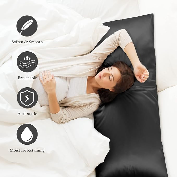 OLESILK Silk Body Pillowcase 20x54 Zippered: 100% Mulberry Silk - Image 4