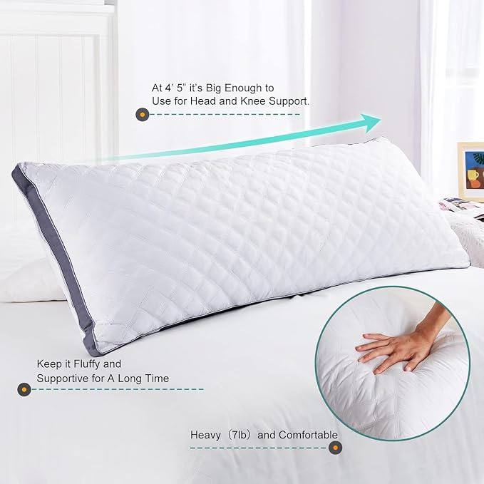 Oubonun Premium Adjustable Loft Quilted Body Pillows - Image 4