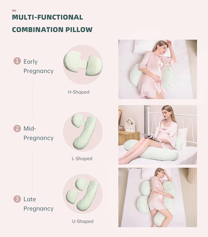 Oternal Pregnancy Pillow for Pregnant Women, Soft Pregnancy Body Pillow - Image 2