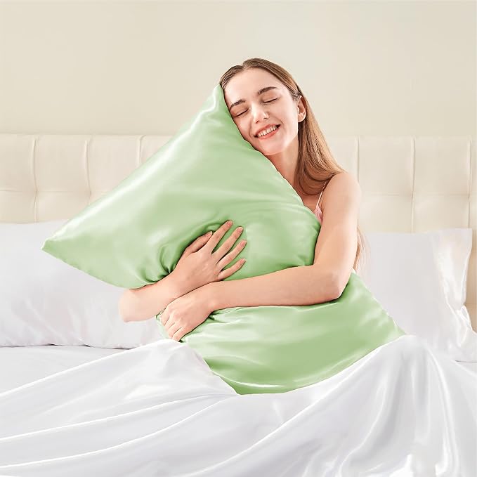 BEDELITE Satin Body Pillow Cover, Super Soft and Cooling Body Pillow Pillowcase - Image 2